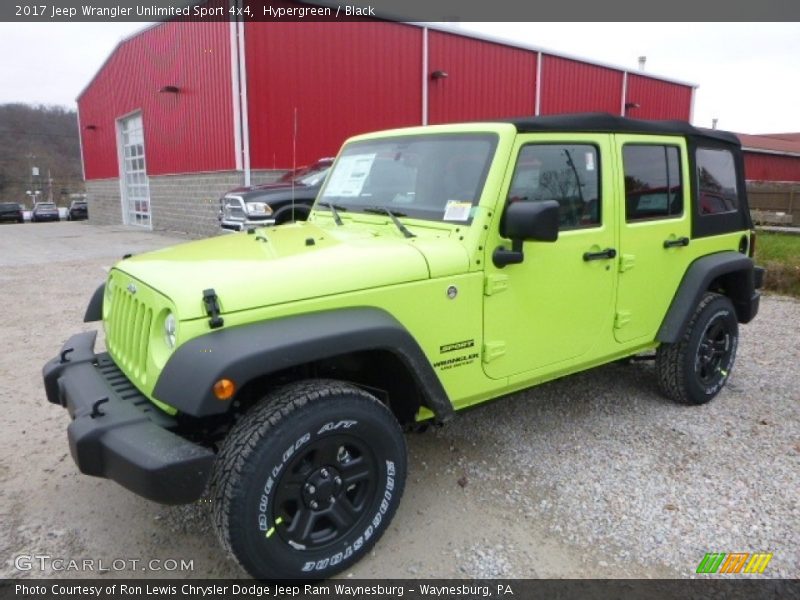 Hypergreen / Black 2017 Jeep Wrangler Unlimited Sport 4x4