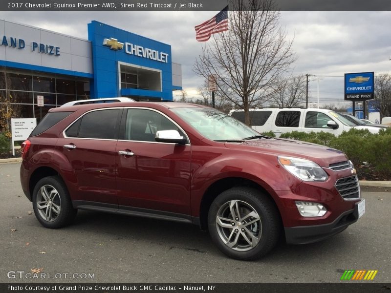 Siren Red Tintcoat / Jet Black 2017 Chevrolet Equinox Premier AWD