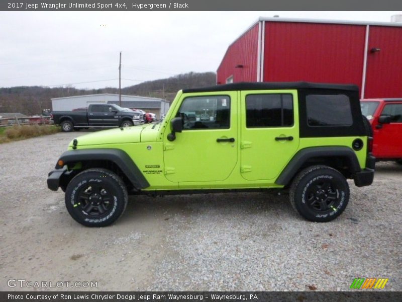 Hypergreen / Black 2017 Jeep Wrangler Unlimited Sport 4x4
