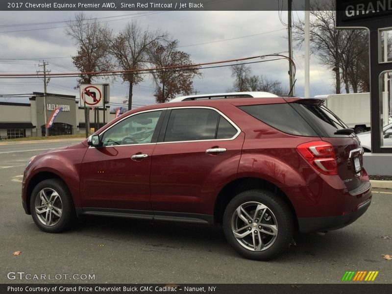 Siren Red Tintcoat / Jet Black 2017 Chevrolet Equinox Premier AWD