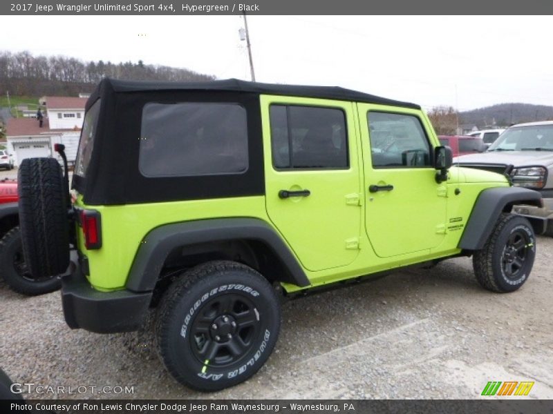 Hypergreen / Black 2017 Jeep Wrangler Unlimited Sport 4x4