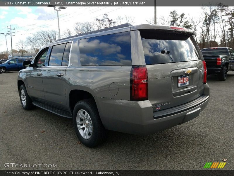 Champagne Silver Metallic / Jet Black/Dark Ash 2017 Chevrolet Suburban LT 4WD