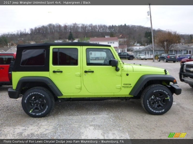 Hypergreen / Black 2017 Jeep Wrangler Unlimited Sport 4x4