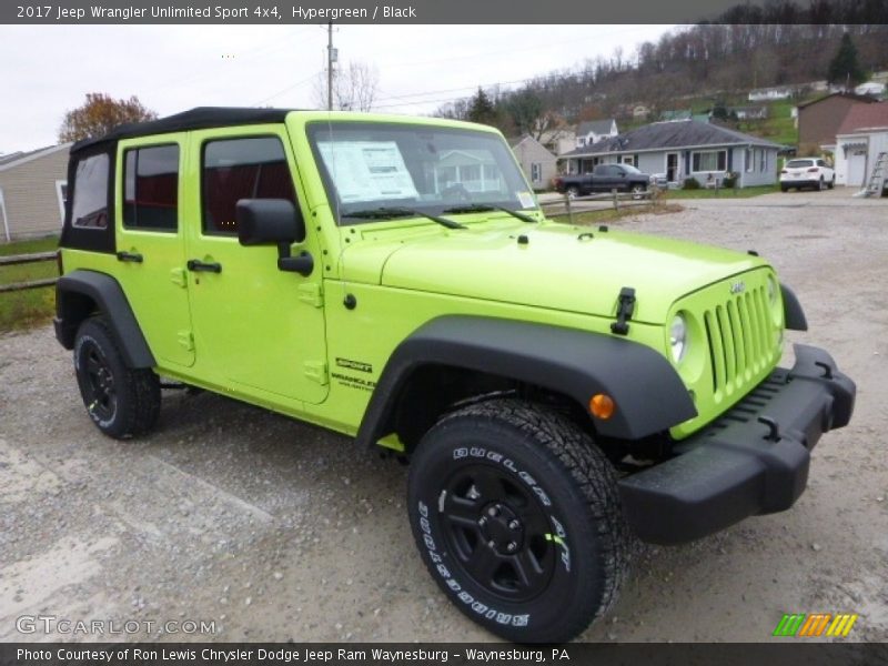 Hypergreen / Black 2017 Jeep Wrangler Unlimited Sport 4x4