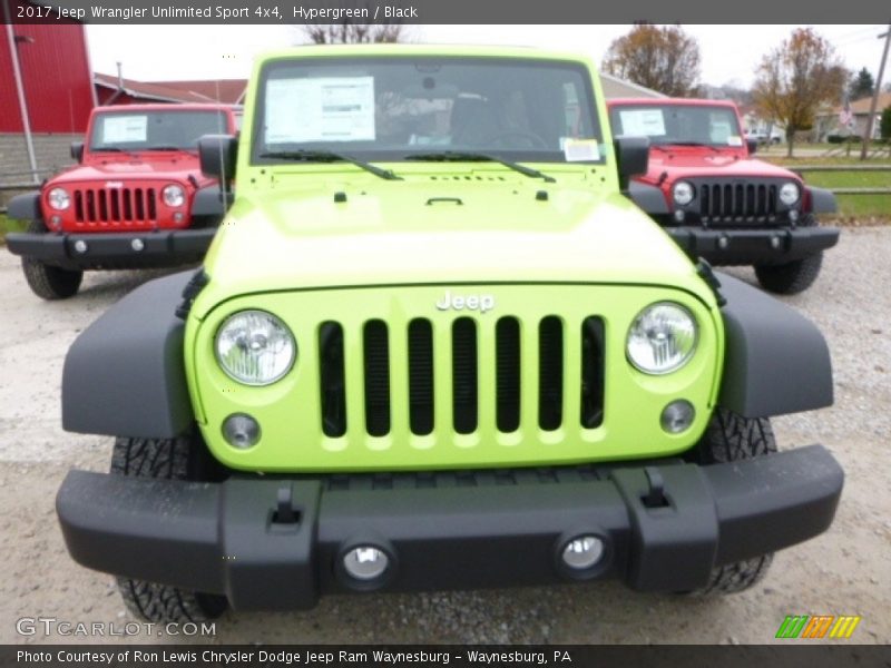 Hypergreen / Black 2017 Jeep Wrangler Unlimited Sport 4x4