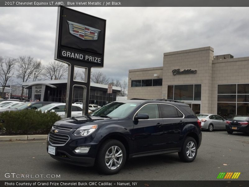 Blue Velvet Metallic / Jet Black 2017 Chevrolet Equinox LT AWD