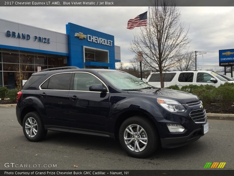 Blue Velvet Metallic / Jet Black 2017 Chevrolet Equinox LT AWD