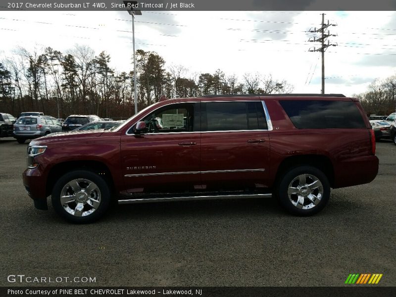 Siren Red Tintcoat / Jet Black 2017 Chevrolet Suburban LT 4WD