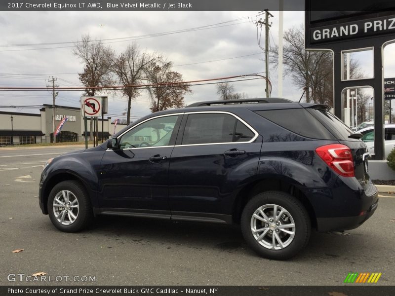 Blue Velvet Metallic / Jet Black 2017 Chevrolet Equinox LT AWD