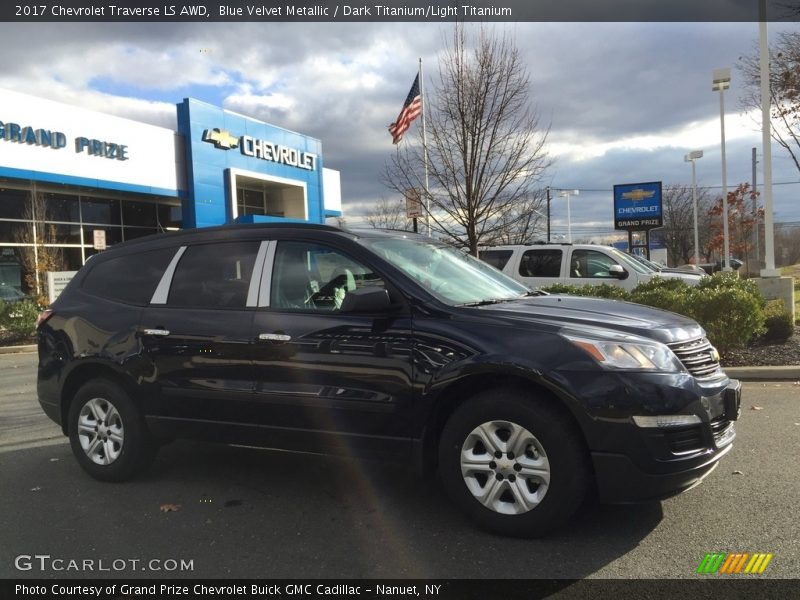 Blue Velvet Metallic / Dark Titanium/Light Titanium 2017 Chevrolet Traverse LS AWD