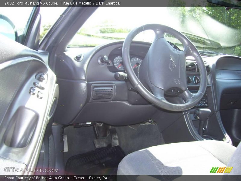 True Blue Metallic / Dark Charcoal 2002 Ford Mustang V6 Coupe