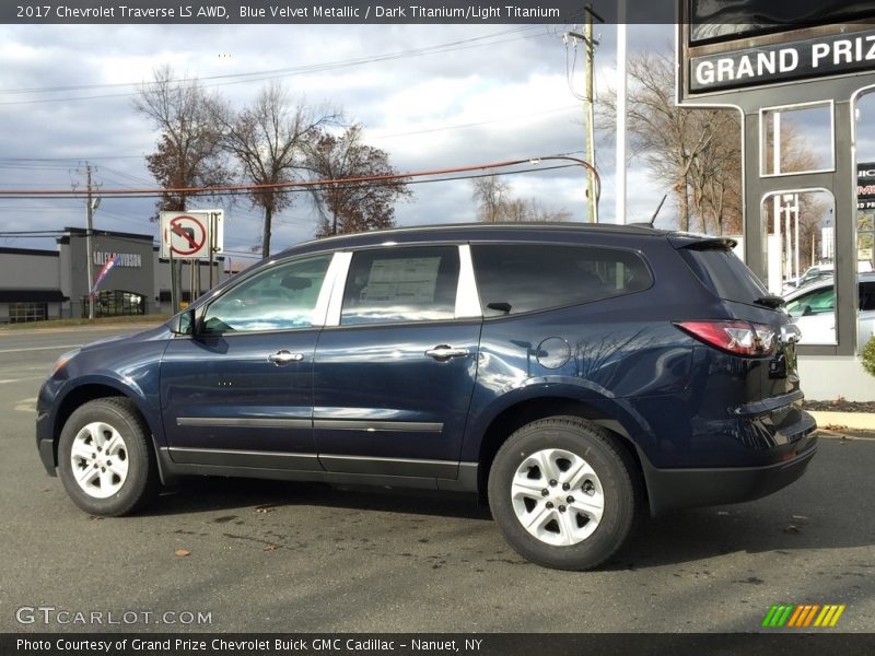 Blue Velvet Metallic / Dark Titanium/Light Titanium 2017 Chevrolet Traverse LS AWD