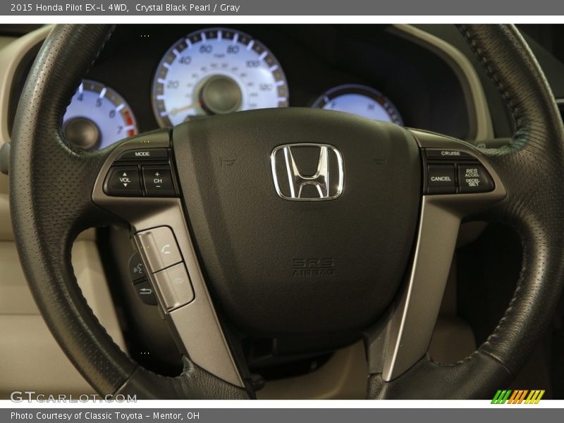Crystal Black Pearl / Gray 2015 Honda Pilot EX-L 4WD