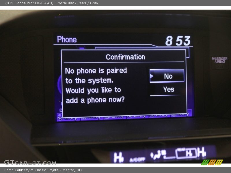 Crystal Black Pearl / Gray 2015 Honda Pilot EX-L 4WD