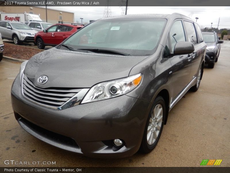 Predawn Gray Mica / Ash 2017 Toyota Sienna XLE AWD