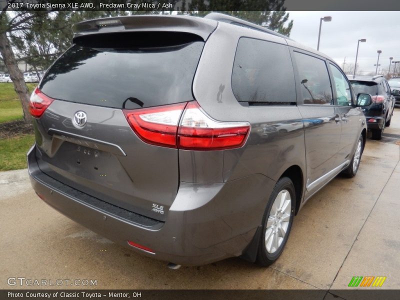 Predawn Gray Mica / Ash 2017 Toyota Sienna XLE AWD