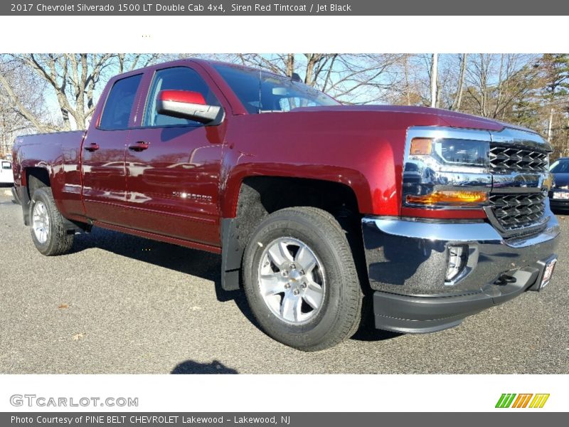 Siren Red Tintcoat / Jet Black 2017 Chevrolet Silverado 1500 LT Double Cab 4x4