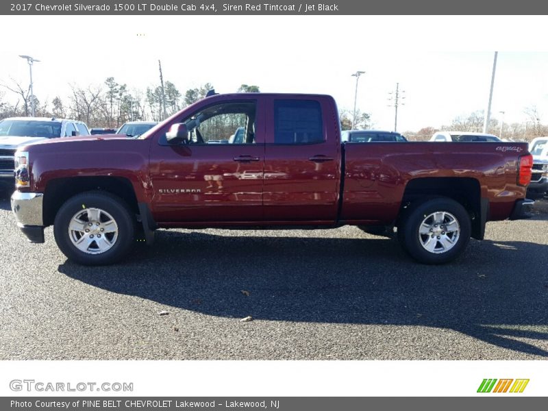 Siren Red Tintcoat / Jet Black 2017 Chevrolet Silverado 1500 LT Double Cab 4x4