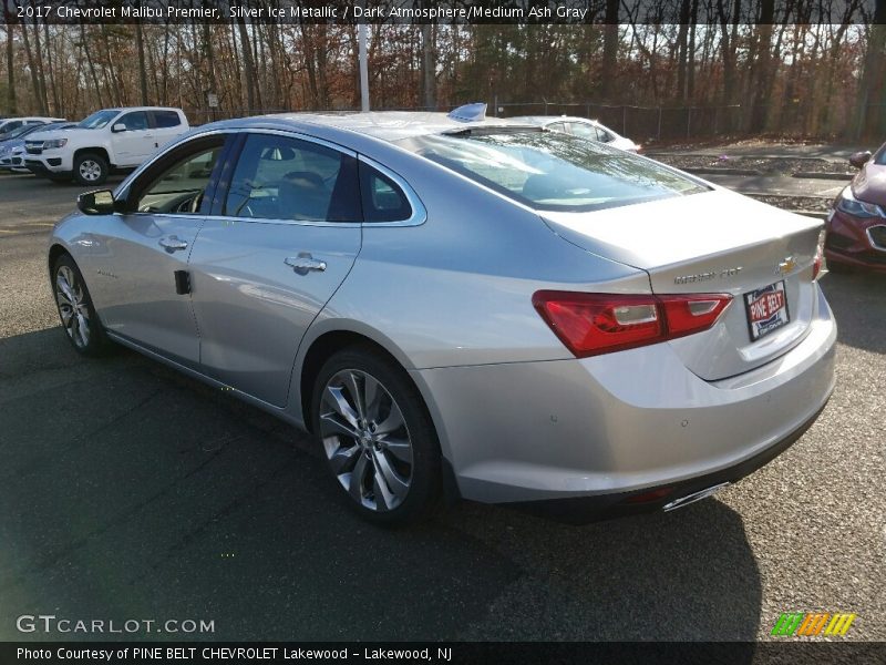 Silver Ice Metallic / Dark Atmosphere/Medium Ash Gray 2017 Chevrolet Malibu Premier
