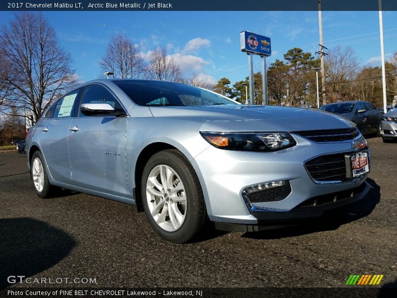 Arctic Blue Metallic / Jet Black 2017 Chevrolet Malibu LT