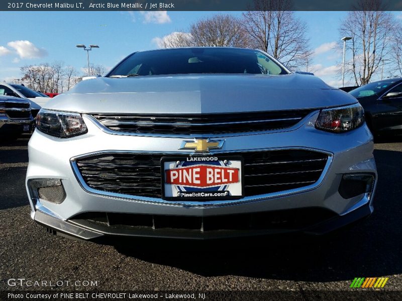 Arctic Blue Metallic / Jet Black 2017 Chevrolet Malibu LT