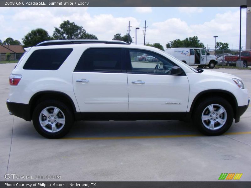 Summit White / Ebony 2008 GMC Acadia SLE