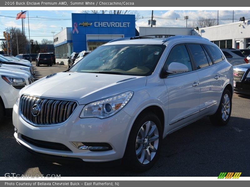 Summit White / Choccachino/Cocoa 2016 Buick Enclave Premium AWD