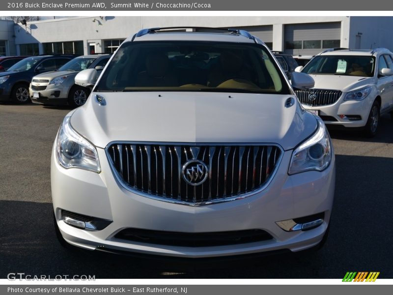 Summit White / Choccachino/Cocoa 2016 Buick Enclave Premium AWD