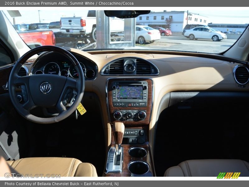 Summit White / Choccachino/Cocoa 2016 Buick Enclave Premium AWD