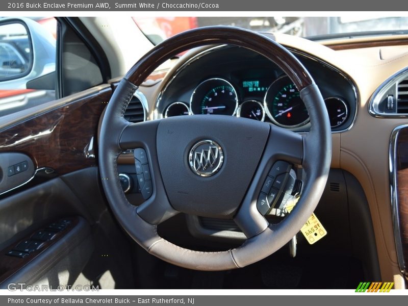 Summit White / Choccachino/Cocoa 2016 Buick Enclave Premium AWD