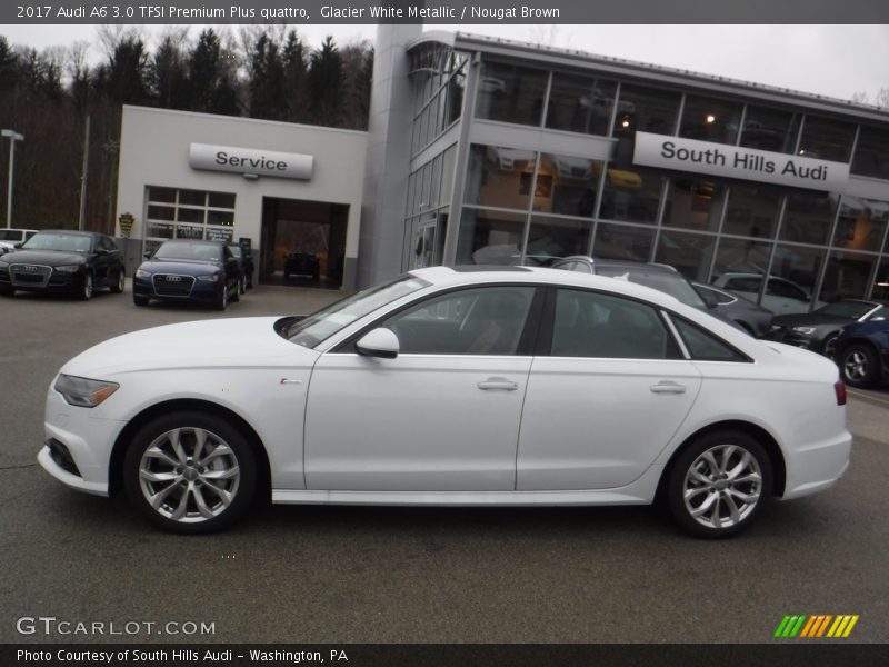 Glacier White Metallic / Nougat Brown 2017 Audi A6 3.0 TFSI Premium Plus quattro