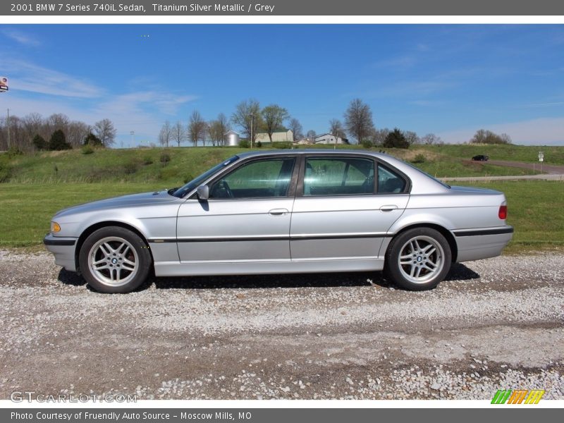 Titanium Silver Metallic / Grey 2001 BMW 7 Series 740iL Sedan