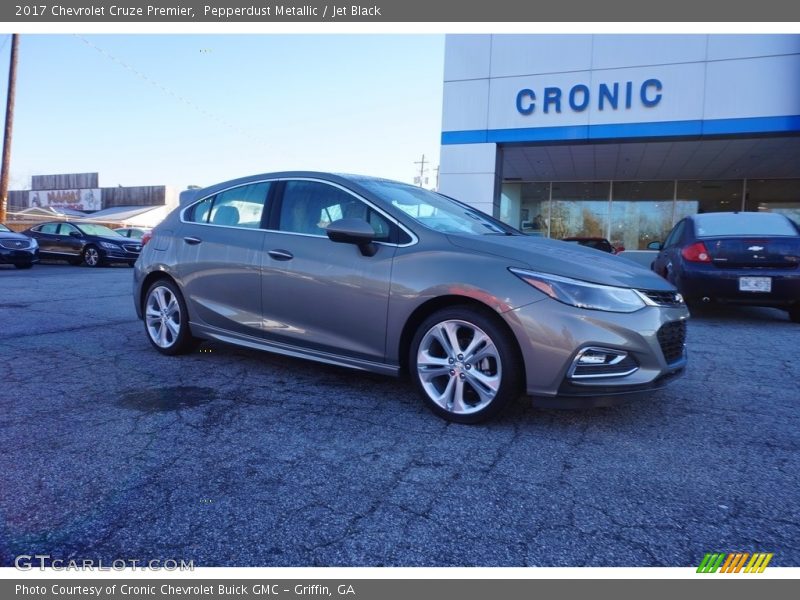 Pepperdust Metallic / Jet Black 2017 Chevrolet Cruze Premier