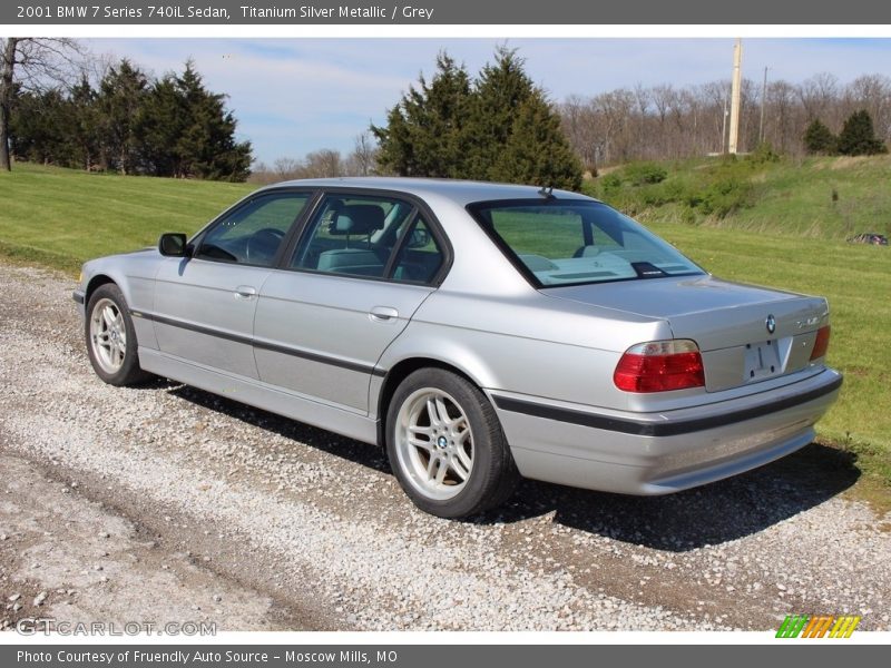 Titanium Silver Metallic / Grey 2001 BMW 7 Series 740iL Sedan