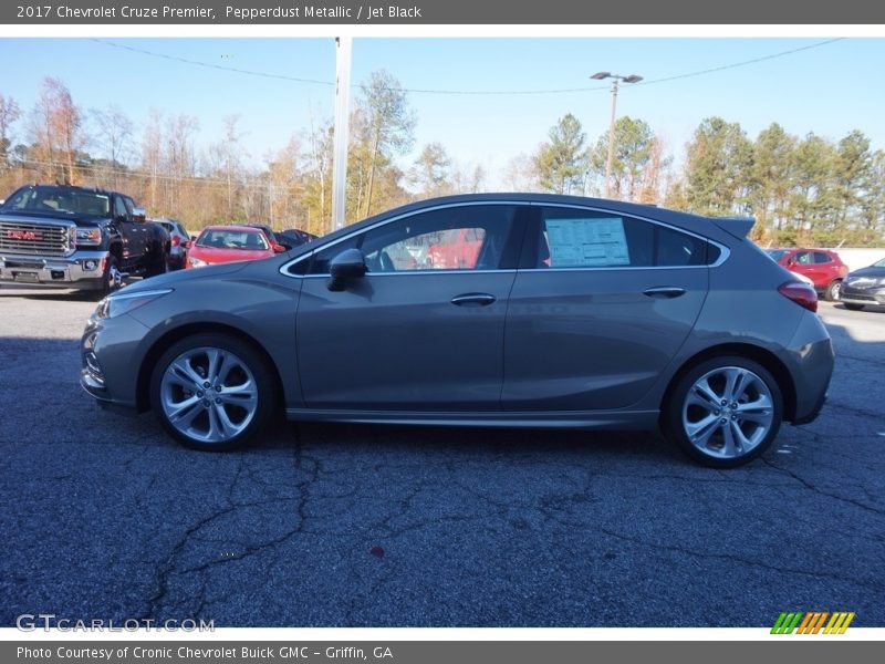 Pepperdust Metallic / Jet Black 2017 Chevrolet Cruze Premier