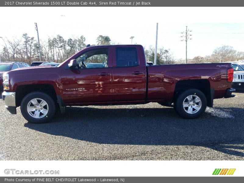 Siren Red Tintcoat / Jet Black 2017 Chevrolet Silverado 1500 LT Double Cab 4x4