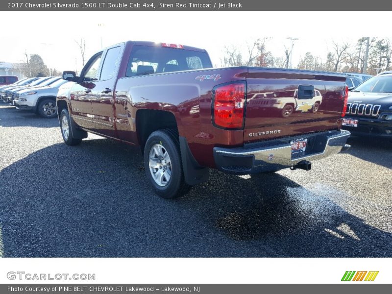 Siren Red Tintcoat / Jet Black 2017 Chevrolet Silverado 1500 LT Double Cab 4x4