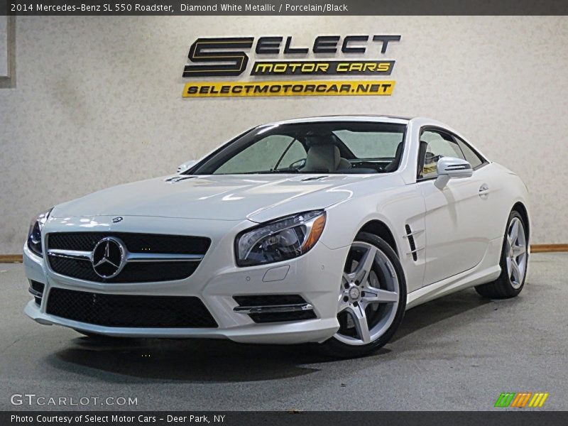 Diamond White Metallic / Porcelain/Black 2014 Mercedes-Benz SL 550 Roadster