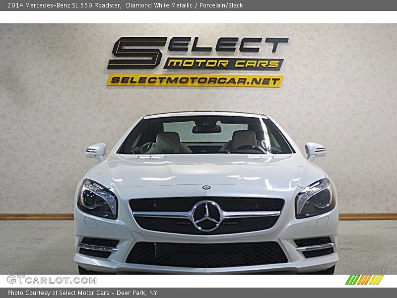 Diamond White Metallic / Porcelain/Black 2014 Mercedes-Benz SL 550 Roadster