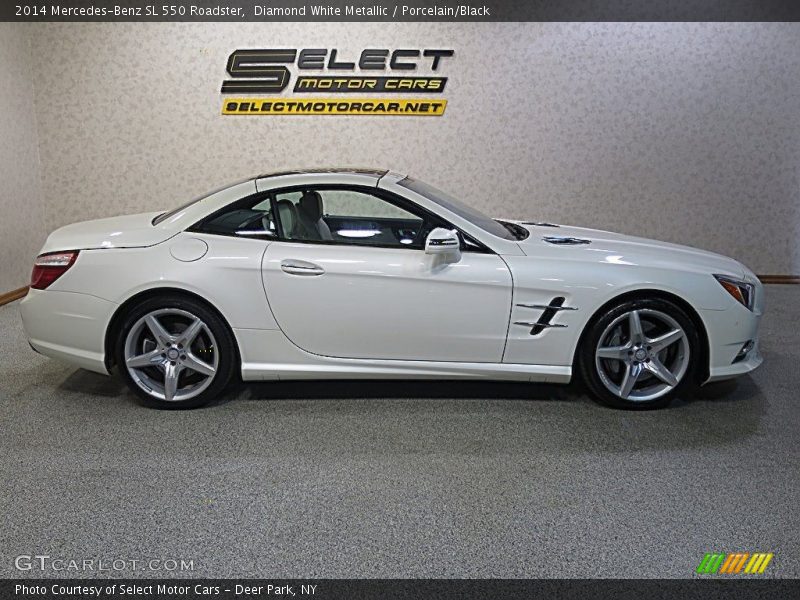 Diamond White Metallic / Porcelain/Black 2014 Mercedes-Benz SL 550 Roadster