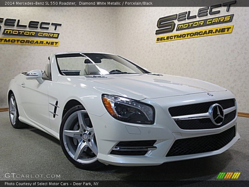 Diamond White Metallic / Porcelain/Black 2014 Mercedes-Benz SL 550 Roadster