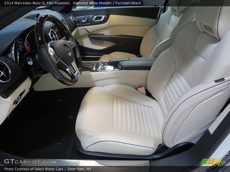 Diamond White Metallic / Porcelain/Black 2014 Mercedes-Benz SL 550 Roadster