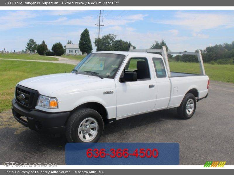 Oxford White / Medium Dark Flint 2011 Ford Ranger XL SuperCab