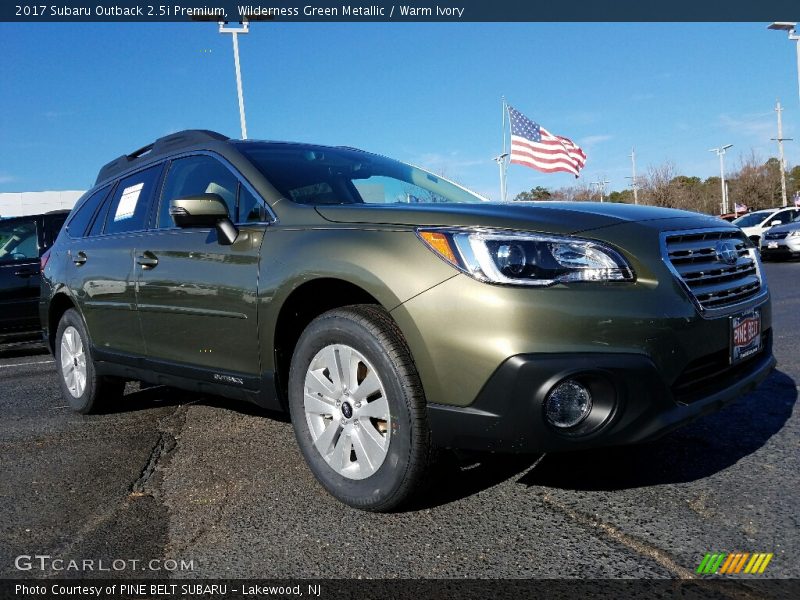 Wilderness Green Metallic / Warm Ivory 2017 Subaru Outback 2.5i Premium