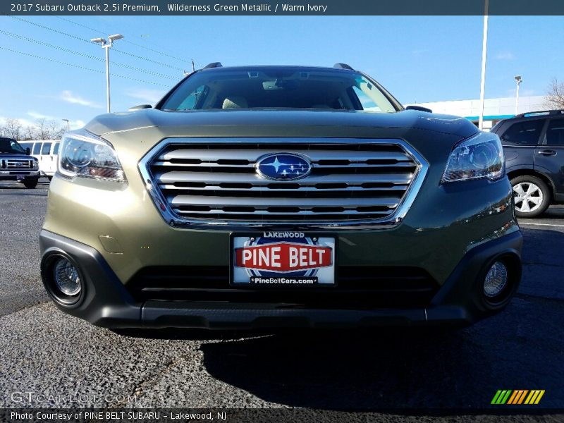 Wilderness Green Metallic / Warm Ivory 2017 Subaru Outback 2.5i Premium