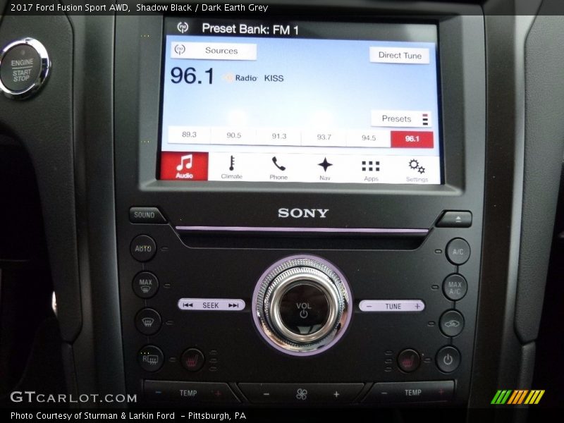 Controls of 2017 Fusion Sport AWD