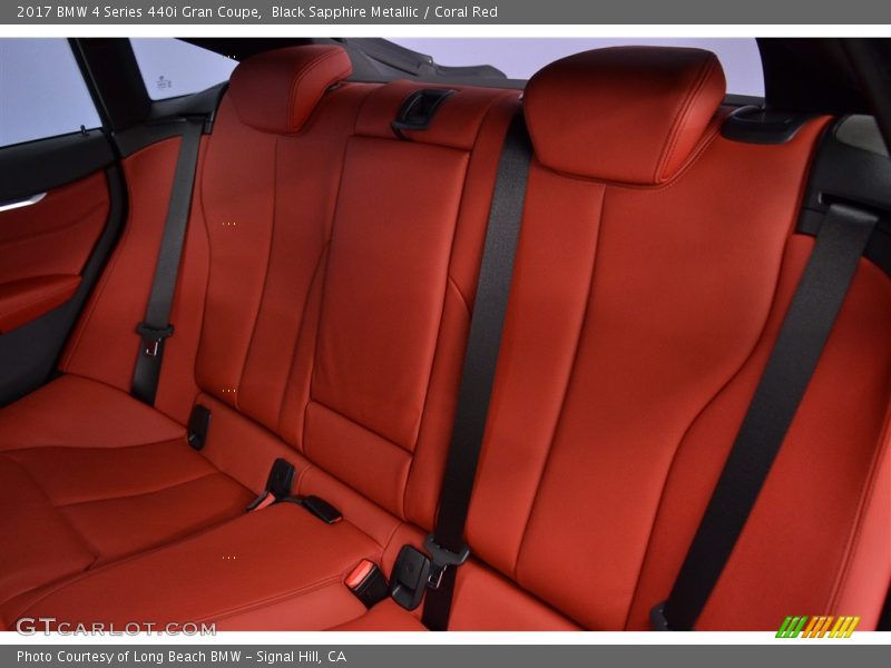 Black Sapphire Metallic / Coral Red 2017 BMW 4 Series 440i Gran Coupe