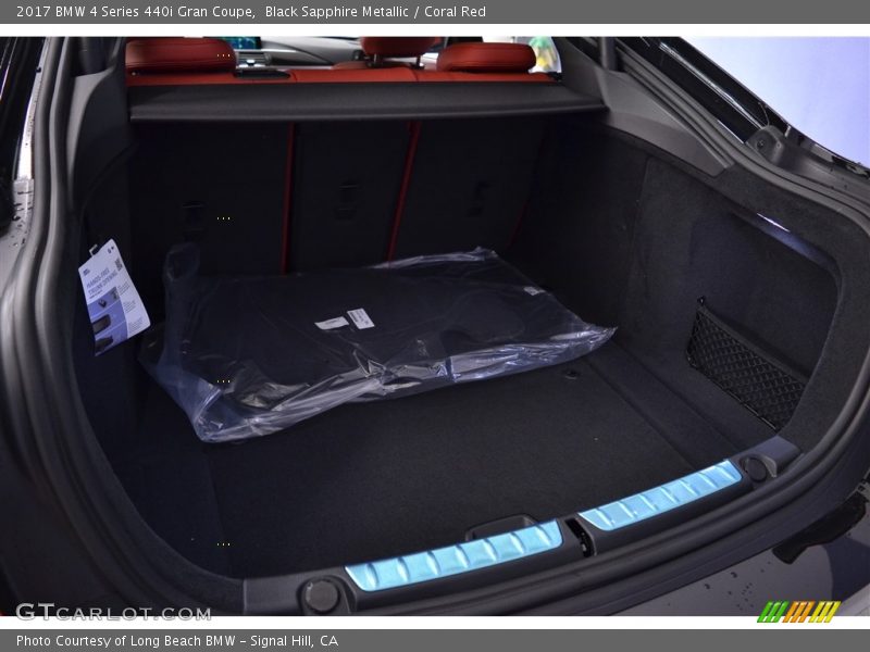 Black Sapphire Metallic / Coral Red 2017 BMW 4 Series 440i Gran Coupe
