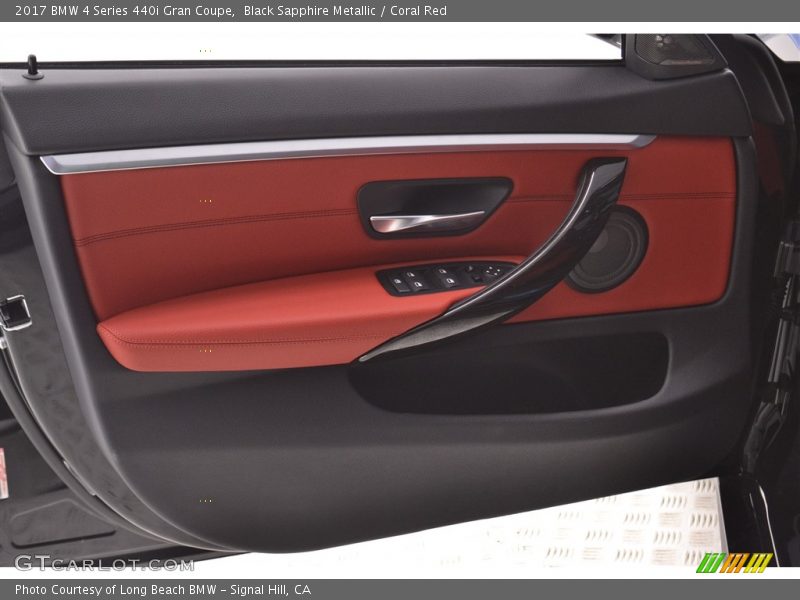 Black Sapphire Metallic / Coral Red 2017 BMW 4 Series 440i Gran Coupe