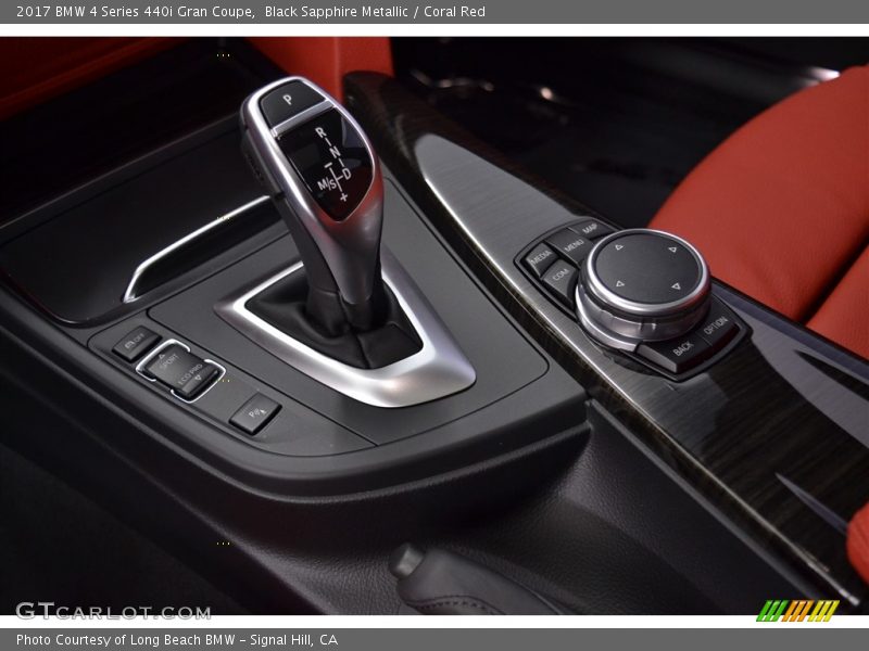 Black Sapphire Metallic / Coral Red 2017 BMW 4 Series 440i Gran Coupe